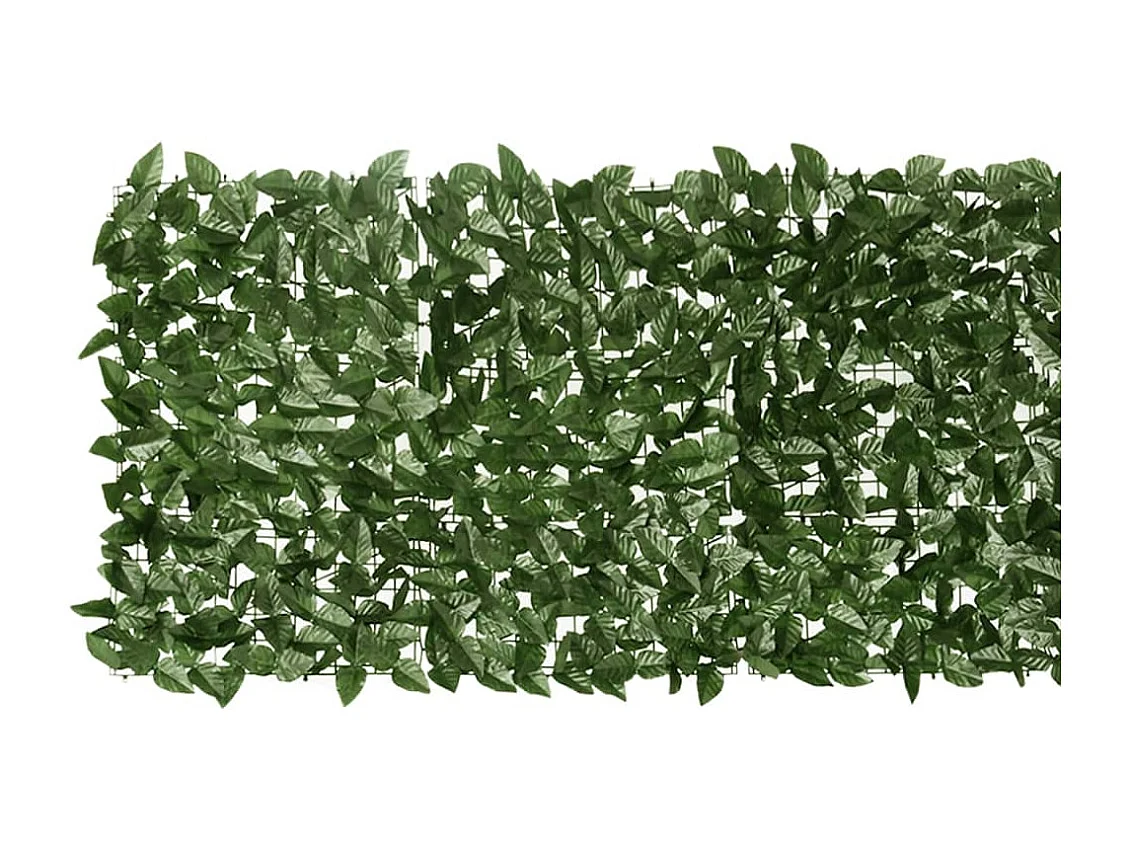 Brise vue - Écran de balcon avec feuilles vert foncé 400x75 cm FR105407