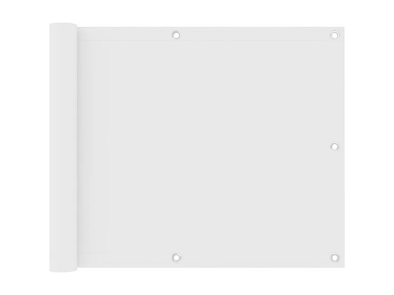 Brise vue - Écran de balcon Blanc 75x500 cm Tissu Oxford FR648759