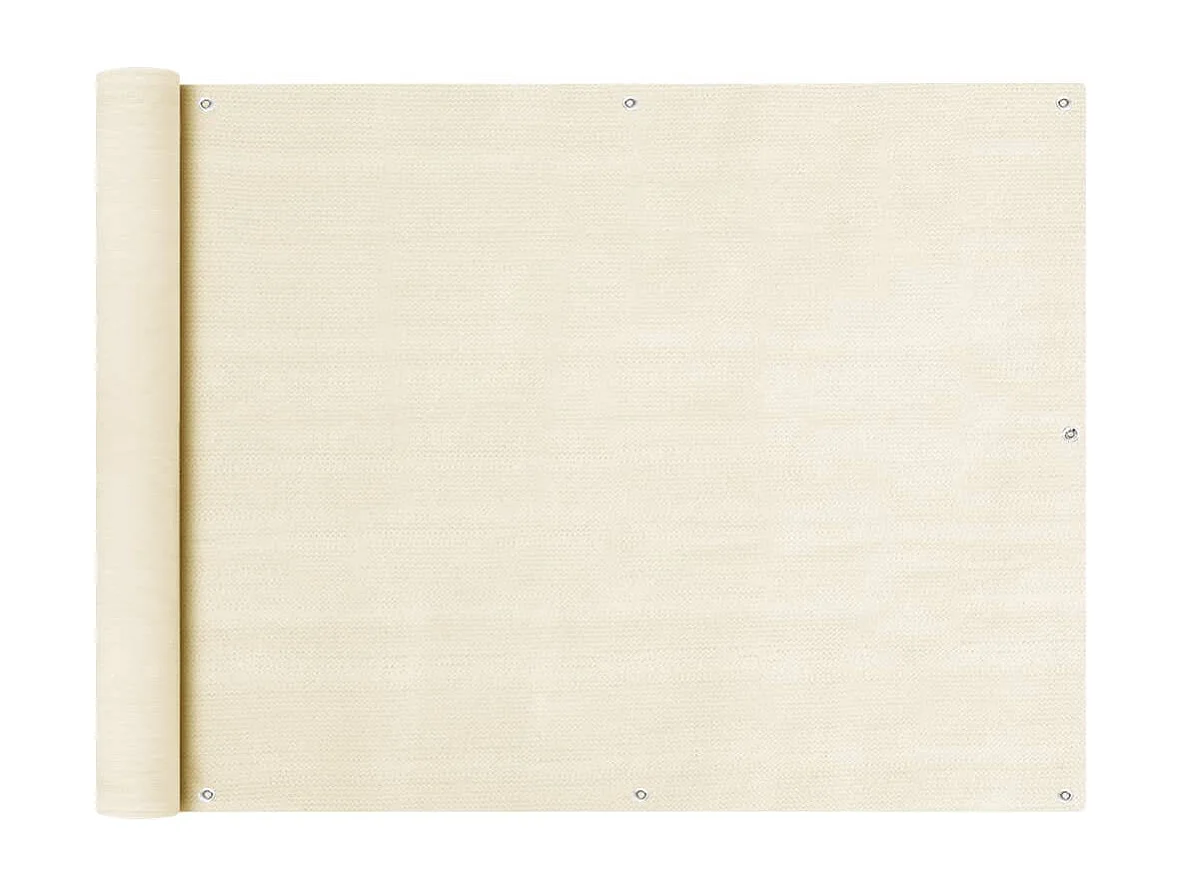 Tela de varanda 90x300 cm PEAD cor creme PT991802