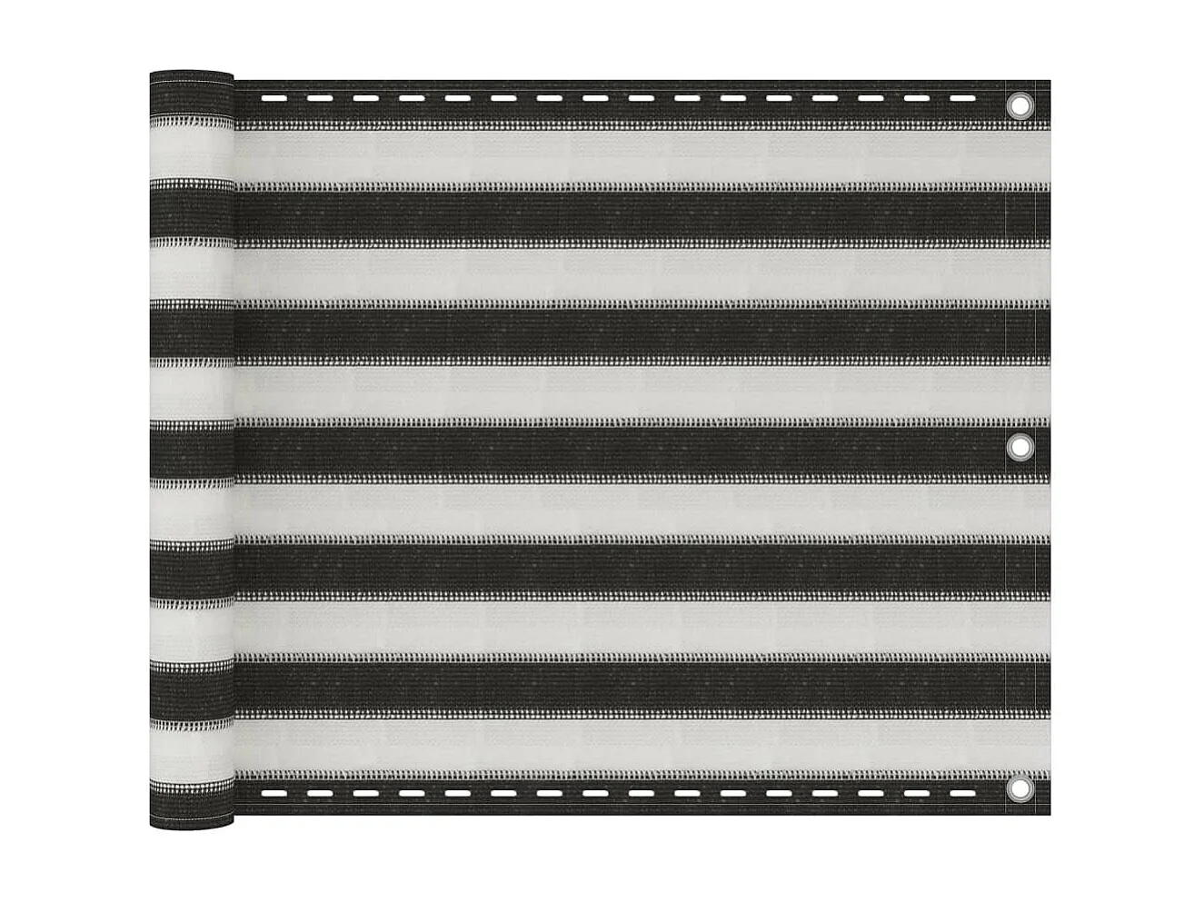 Brise vue - Écran de balcon en PEHD 75x400 cm Anthracite et blanc FR232938