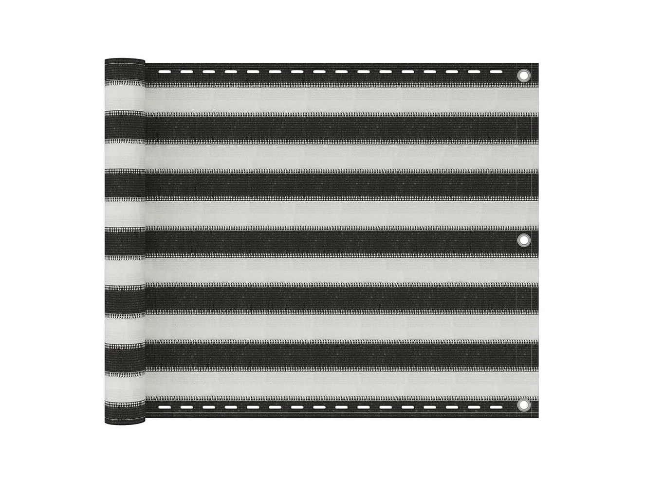 Brise vue - Écran de balcon en PEHD 75x400 cm Anthracite et blanc FR232938