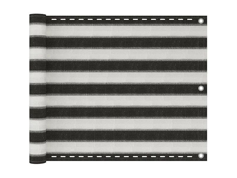 Tela varanda HDPE 75x400 cm antracite e branco PT616012