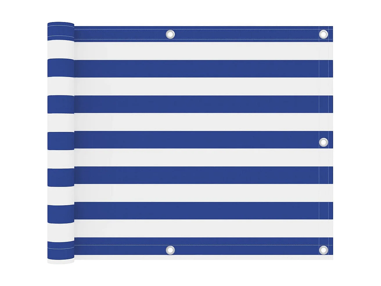 Brise vue - Écran de balcon Blanc et bleu 75x400 cm Tissu Oxford FR364115