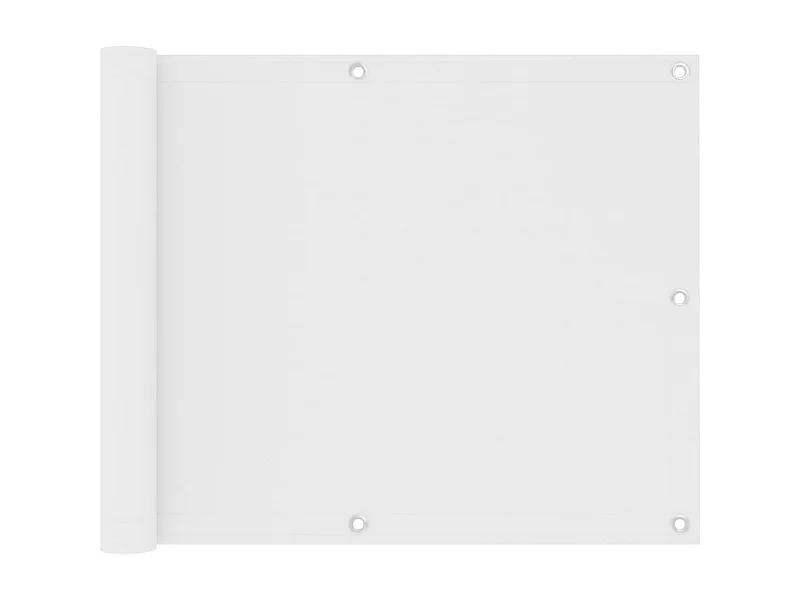 Brise vue - Écran de balcon Blanc 75x600 cm Tissu Oxford FR521528