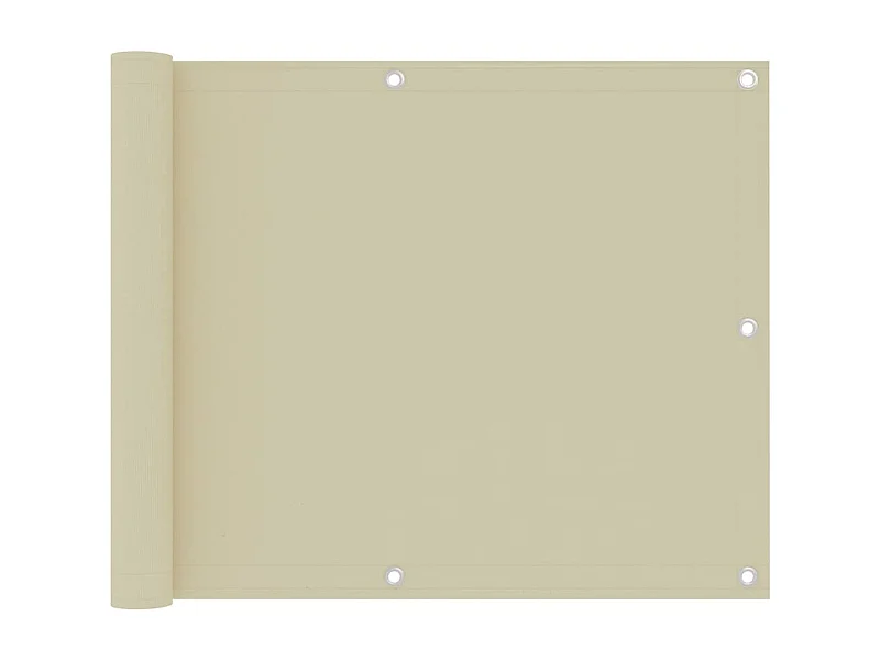 Brise vue - Écran de balcon Crème 75x300 cm Tissu Oxford FR601329