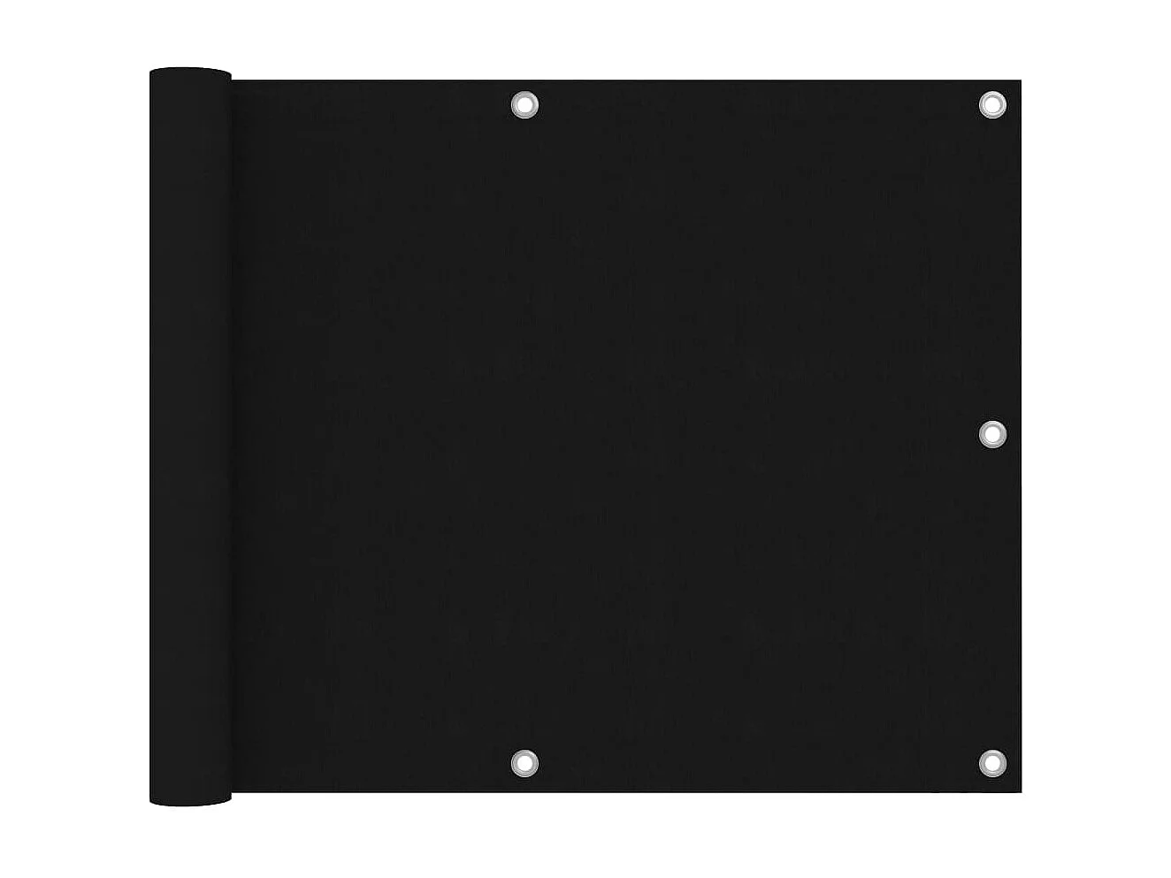 Brise vue - Écran de balcon Noir 75x600 cm Tissu Oxford FR656665