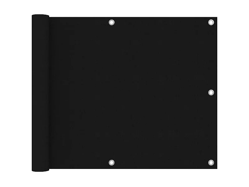 Brise vue - Écran de balcon Noir 75x600 cm Tissu Oxford FR656665