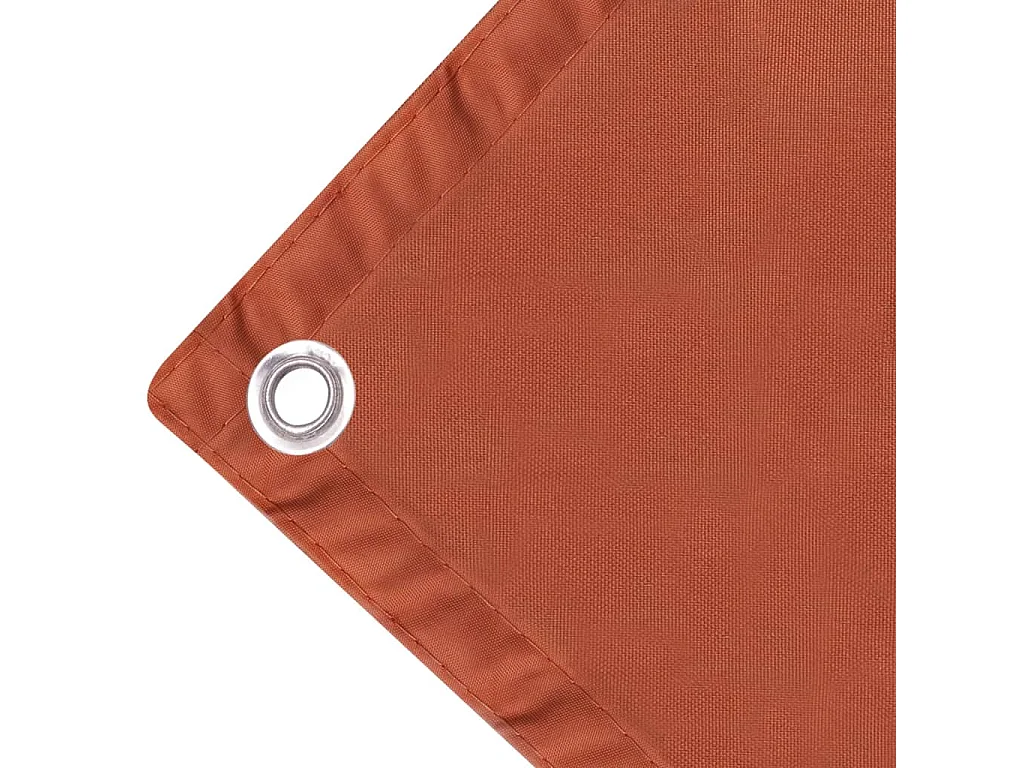 Brise vue - Écran de balcon en tissu Oxford 75x600 cm Ocre marron FR150912