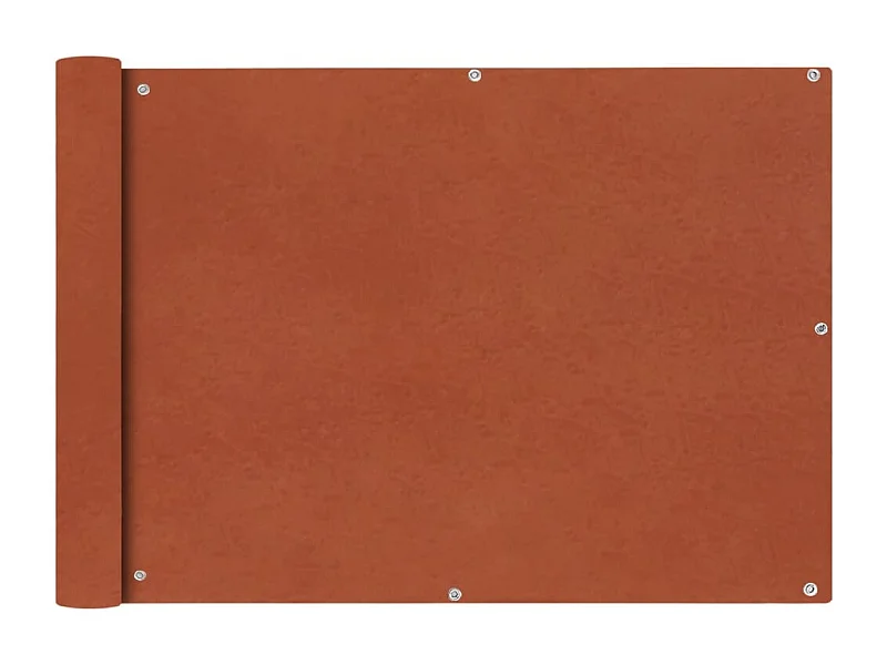 Brise vue - Écran de balcon en tissu Oxford 75x600 cm Ocre marron FR150912