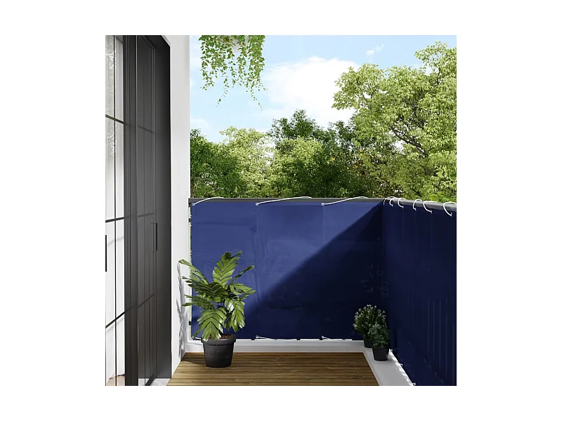 Brise vue - Écran de balcon bleu 120x800 cm 100% polyester oxford FR376558