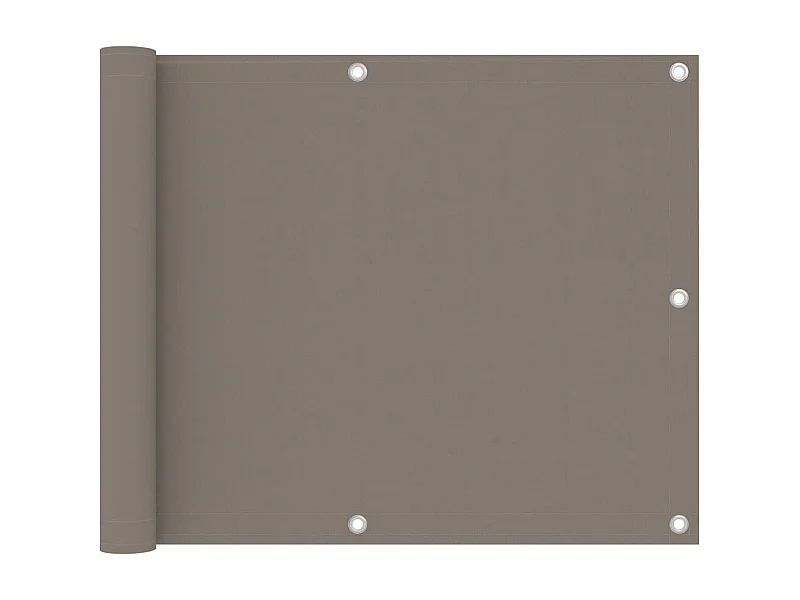 Brise vue - Écran de balcon Taupe 75x600 cm Tissu Oxford FR176985
