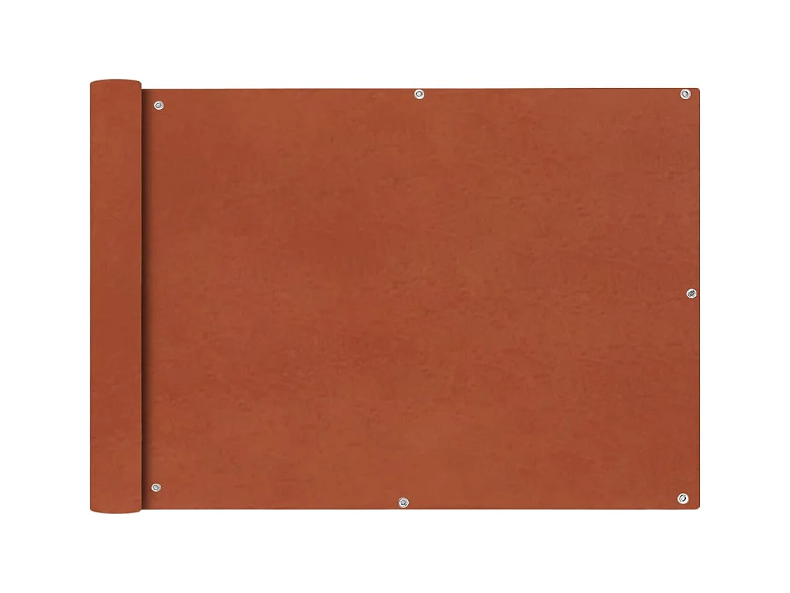 Brise vue - Écran de balcon en tissu Oxford 75x400 cm Ocre marron FR711098
