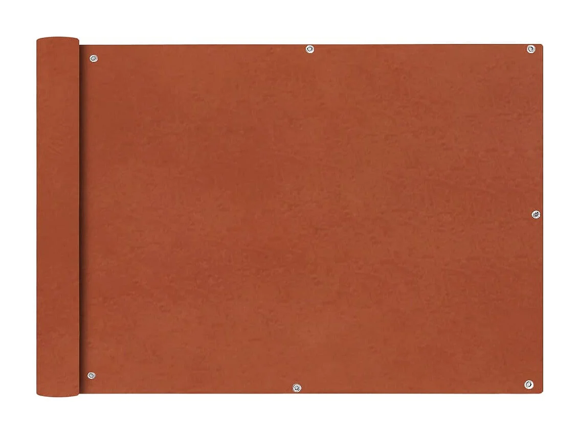 Brise vue - Écran de balcon en tissu Oxford 75x400 cm Ocre marron FR711098