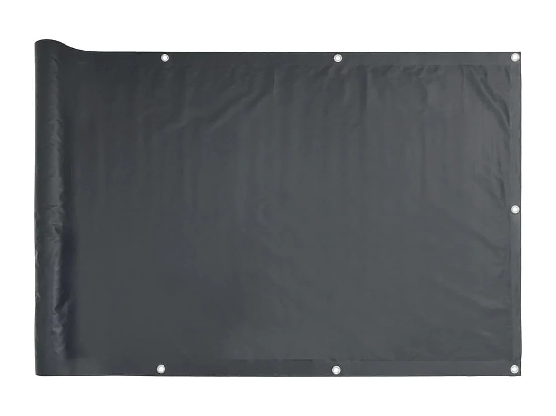 Biombo para balcón de tela oxford antracita 75x300 cm ES896820