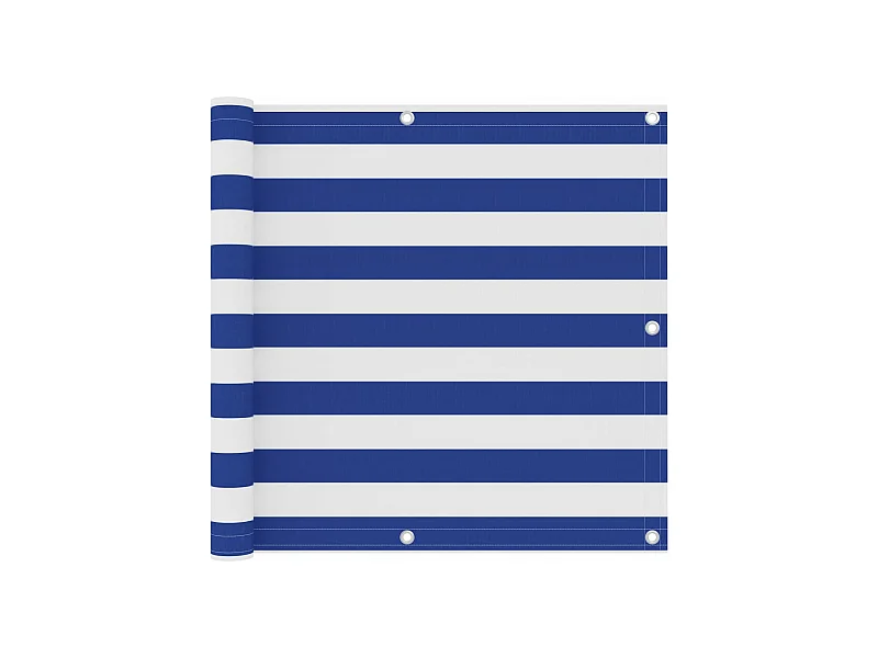 Brise vue - Écran de balcon Blanc et bleu 90x300 cm Tissu Oxford FR972631