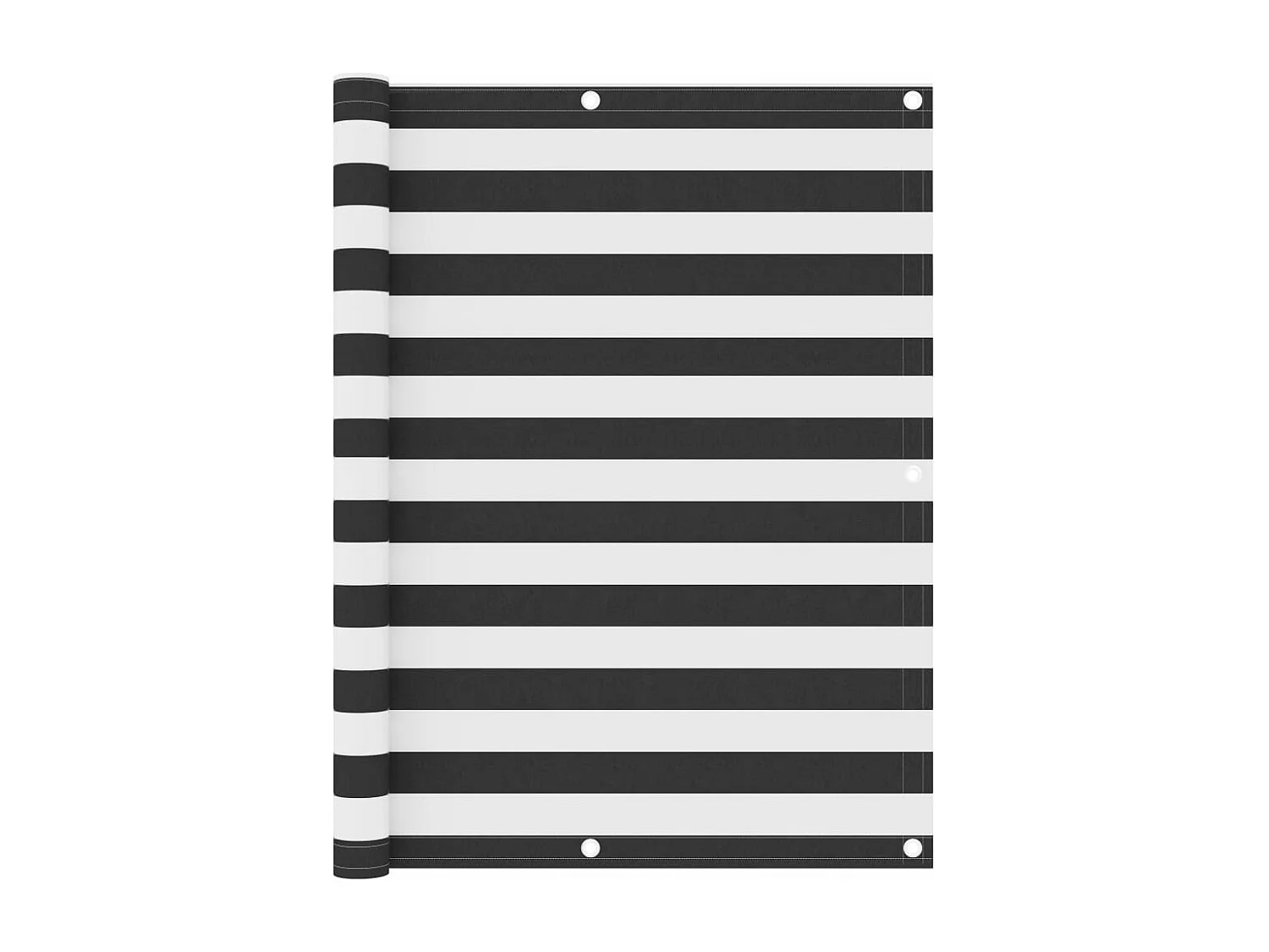 Brise vue - Écran de balcon Anthracite et blanc 120x600 cm Tissu Oxford FR622785