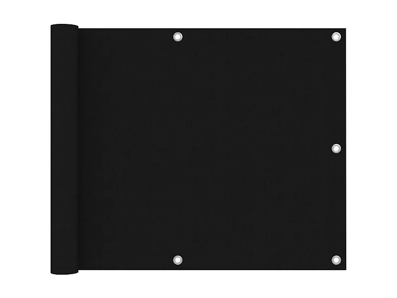 Brise vue - Écran de balcon Noir 75x400 cm Tissu Oxford FR485352