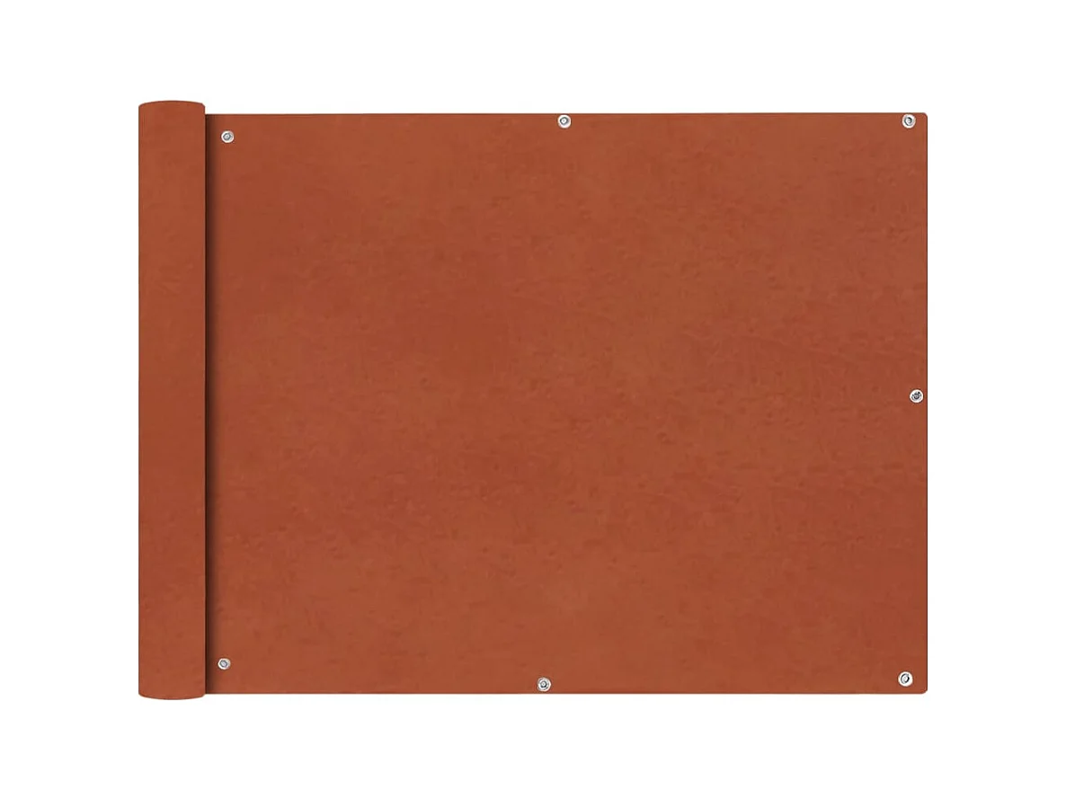 Brise vue - Écran de balcon en tissu Oxford 90x400 cm Ocre marron FR480514