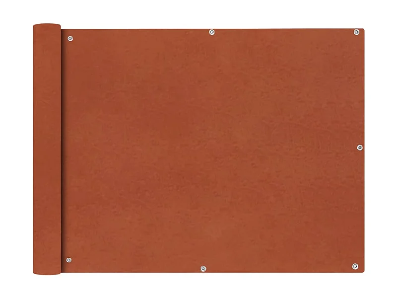 Brise vue - Écran de balcon en tissu Oxford 90x400 cm Ocre marron FR480514