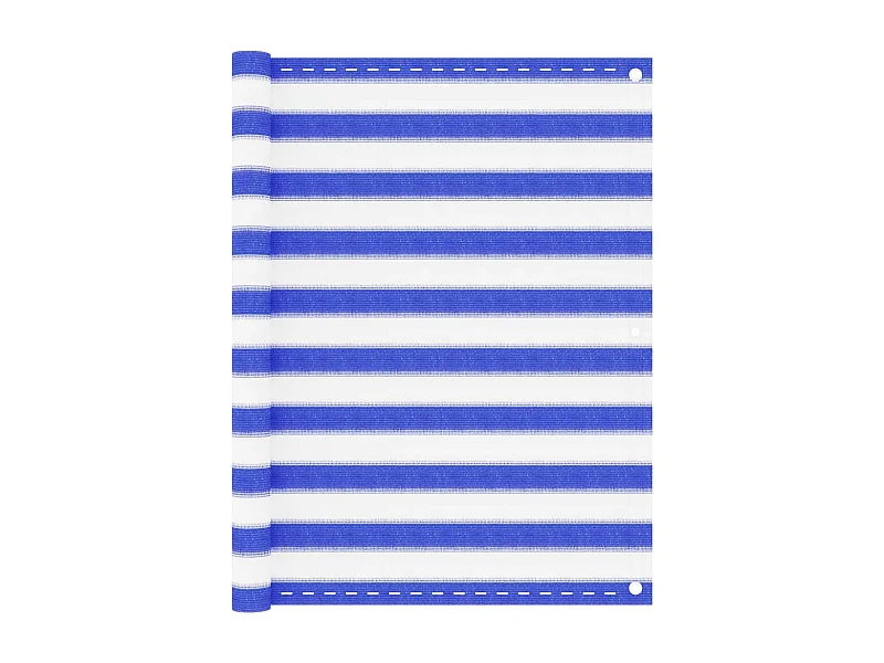 Brise vue - Écran de balcon Bleu et blanc 120x500 cm PEHD FR907044
