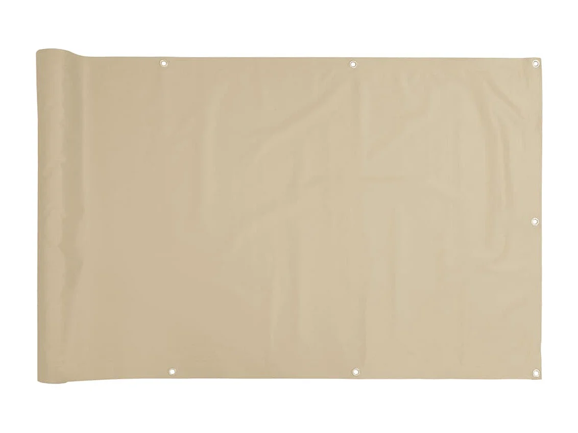 Brise vue - Écran de balcon en tissu Oxford 75x600 cm Beige FR625807