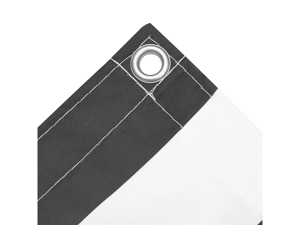 Brise vue - Écran de balcon Anthracite et blanc 90x600 cm Tissu Oxford FR569600