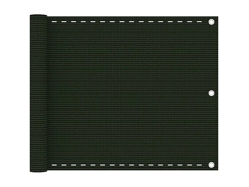 Brise vue - Écran de balcon Vert foncé 75x500 cm PEHD FR871869