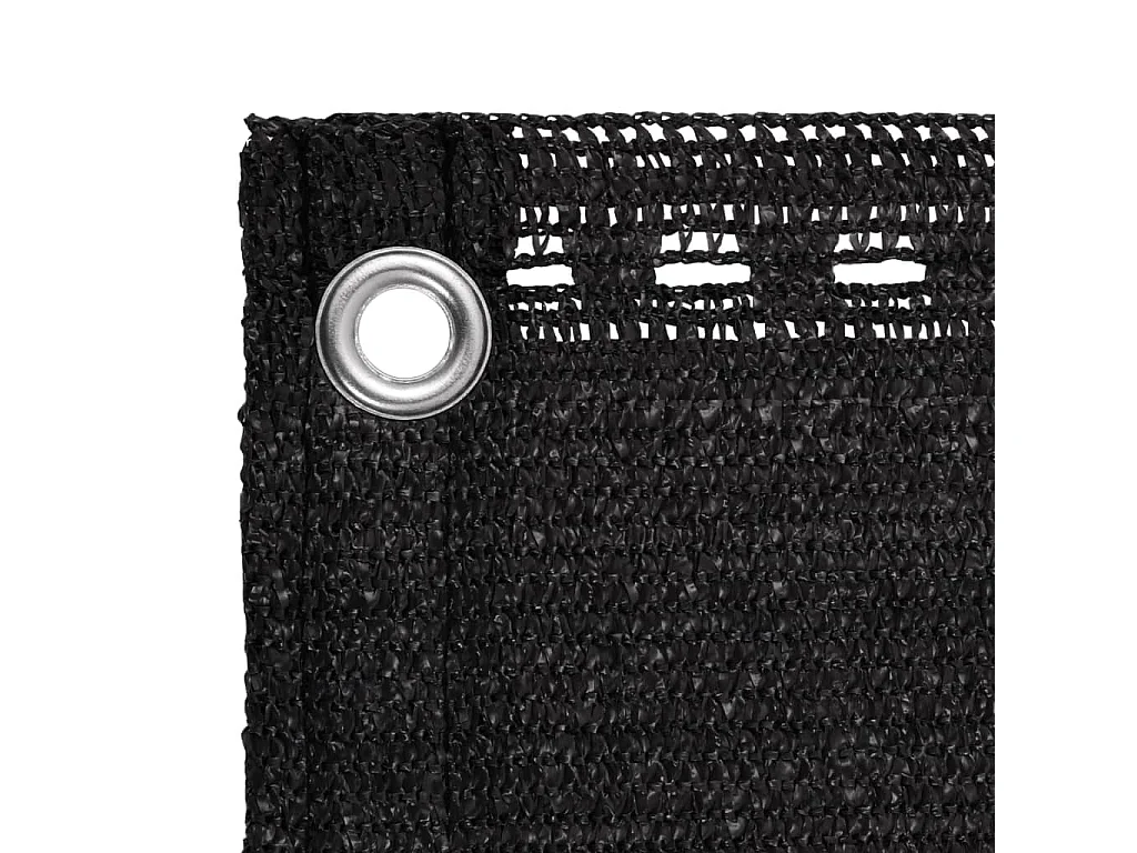 Toldo para balcón HDPE negro 75x500 cm ES819457