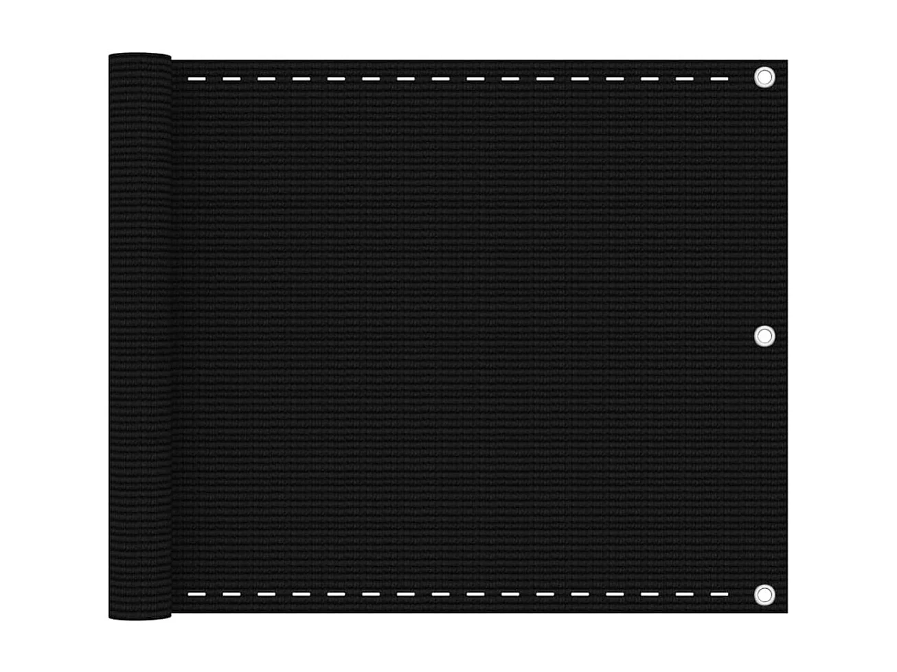 Balkonscherm 75x500 cm HDPE zwart BE997404