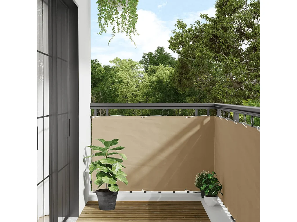 Tela de varanda 90x300 cm tecido Oxford bege PT648660