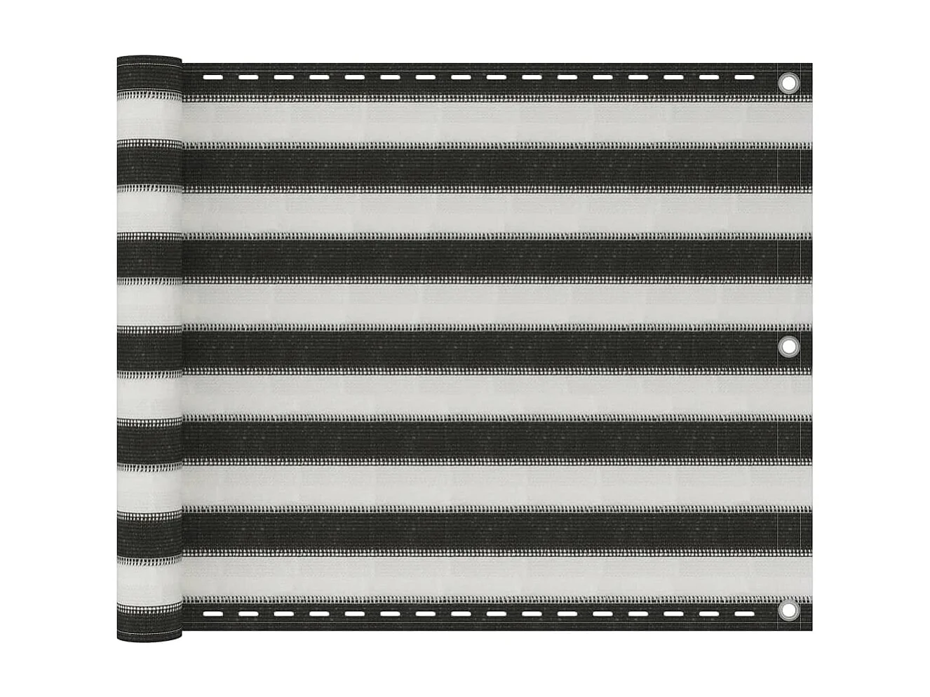 Brise vue - Écran de balcon PEHD 75x500 cm Anthracite et blanc FR566029