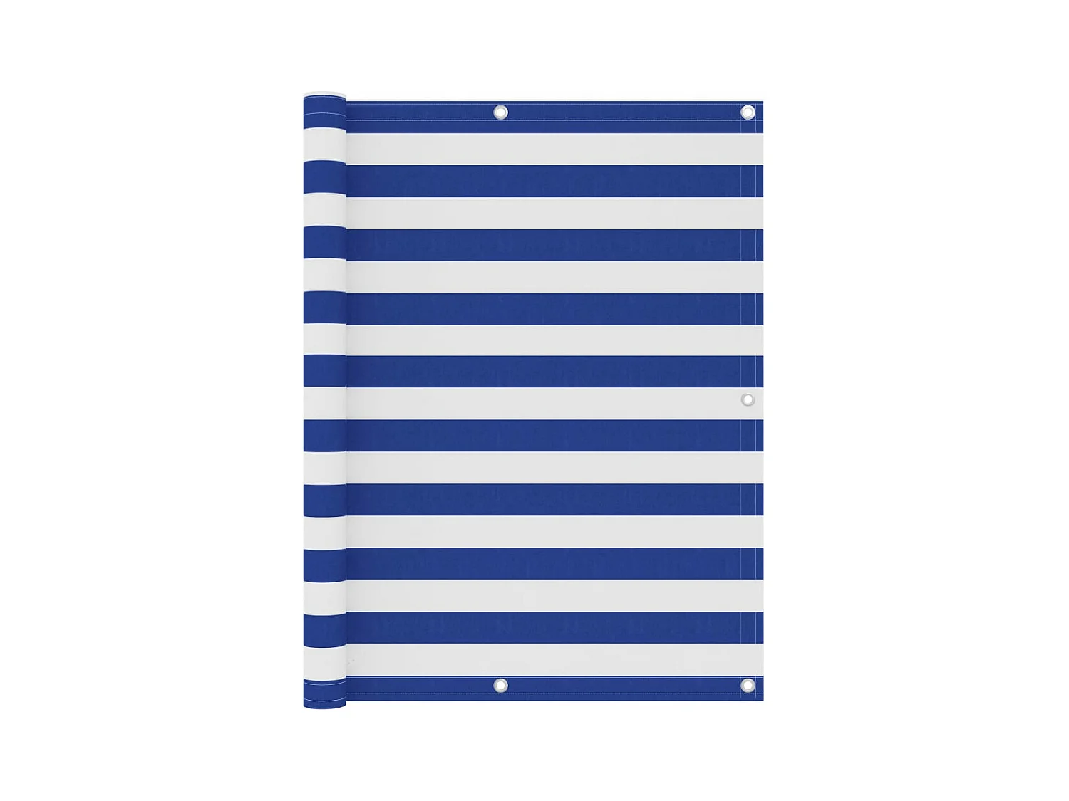 Brise vue - Écran de balcon Blanc et bleu 120x600 cm Tissu Oxford FR536070