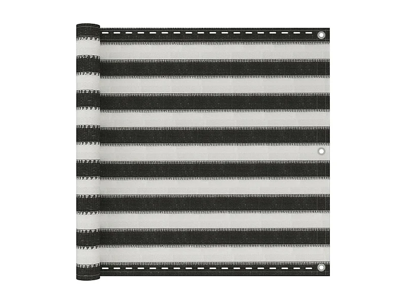 Brise vue - Écran de balcon en PEHD 90x400 cm Anthracite et blanc FR173117