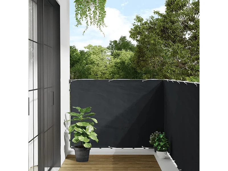 Toldo para balcón tela oxford gris antracita 120x400 cm ES207906