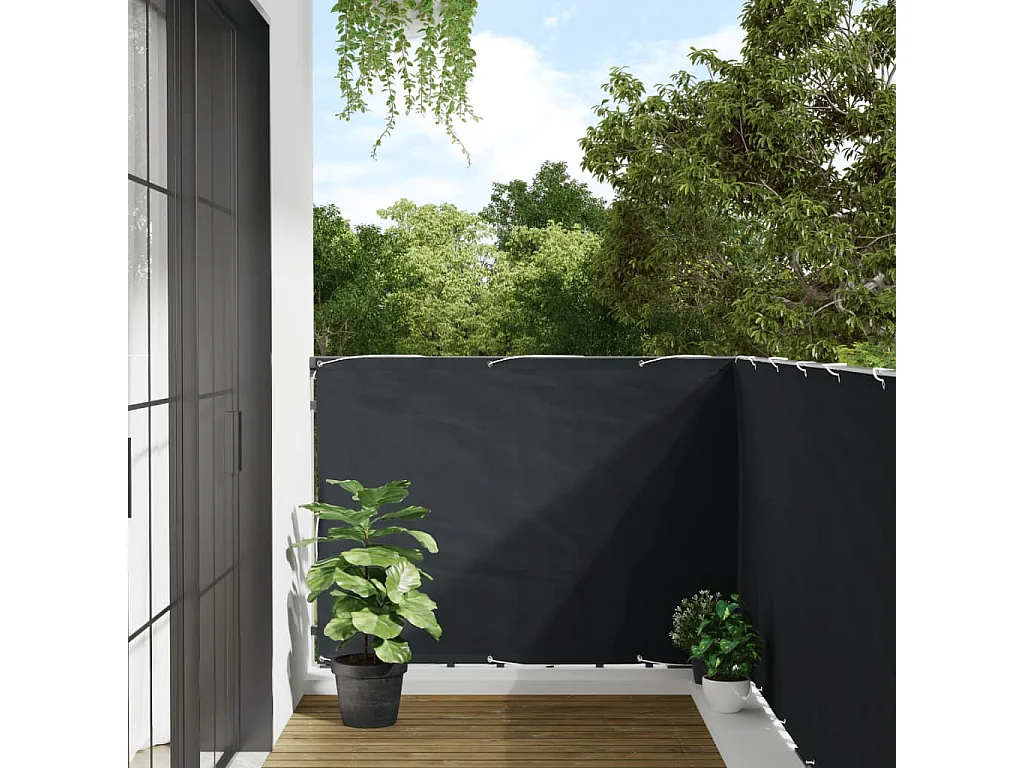 Brise vue - Écran de balcon Anthracite 120x400 cm Tissu Oxford FR895683