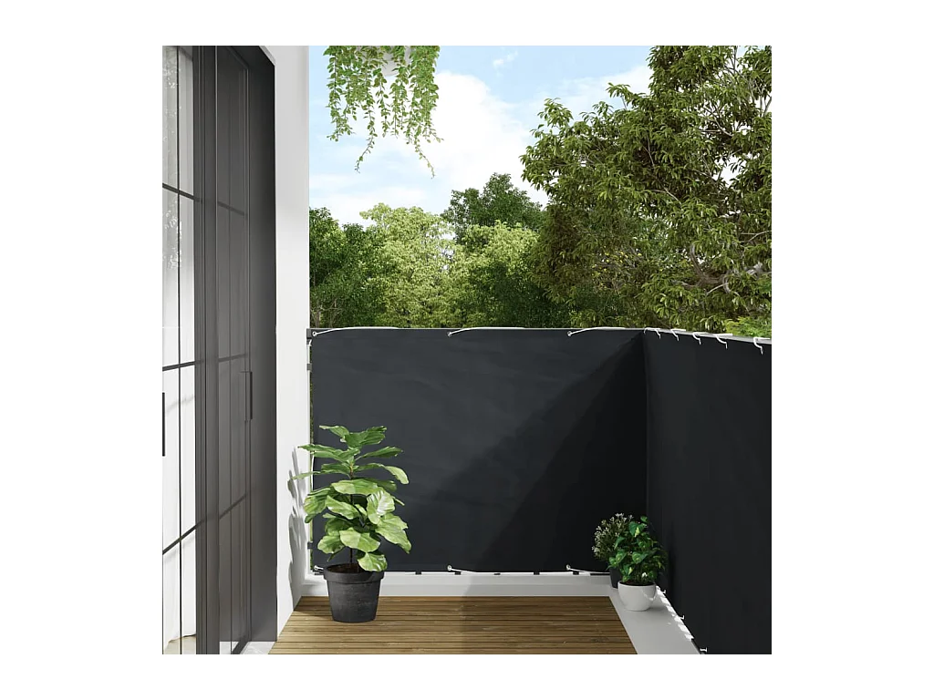 Brise vue - Écran de balcon Anthracite 120x400 cm Tissu Oxford FR895683