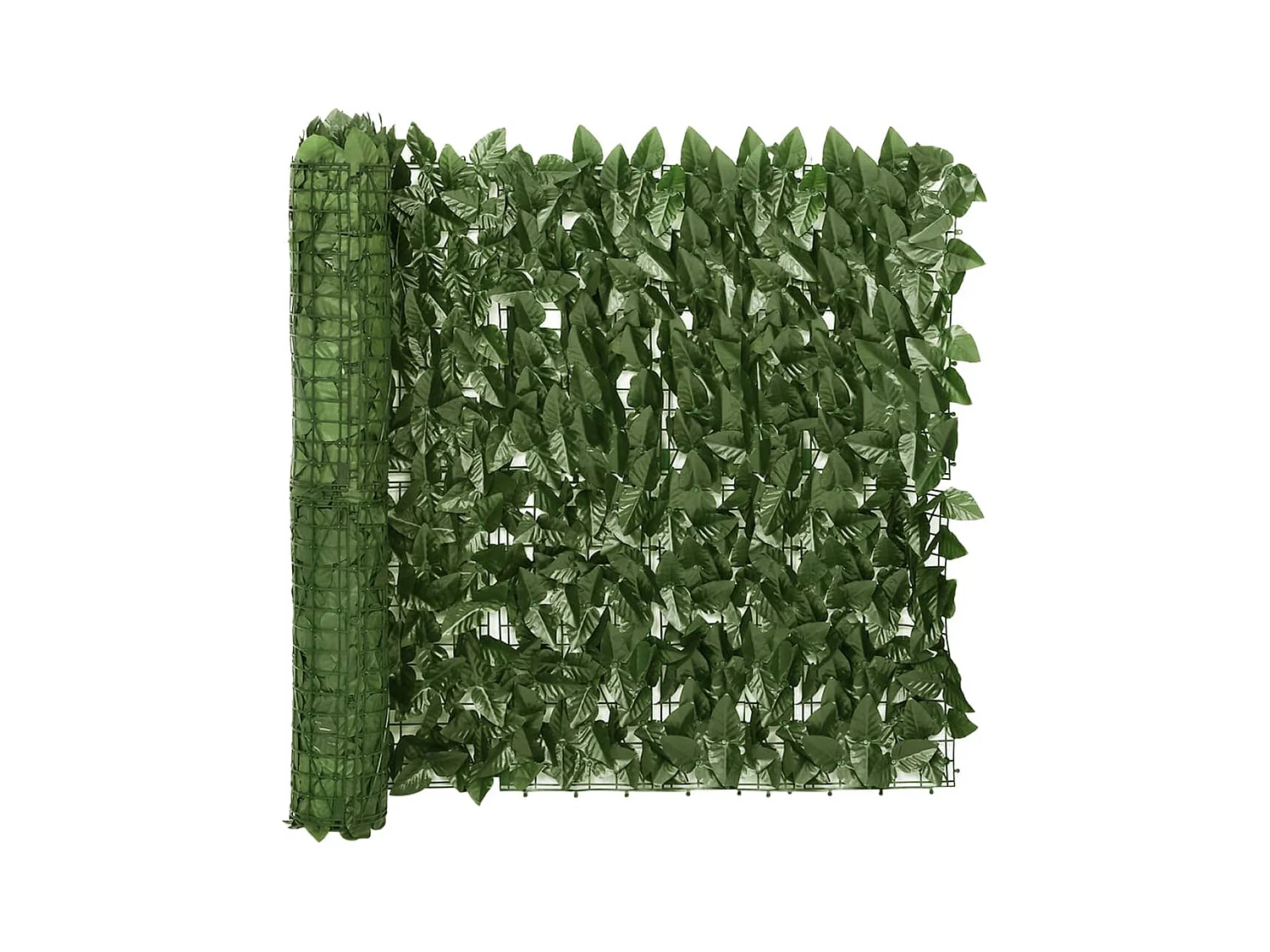 Brise vue - Écran de balcon avec feuilles vert foncé 600x75 cm FR412364
