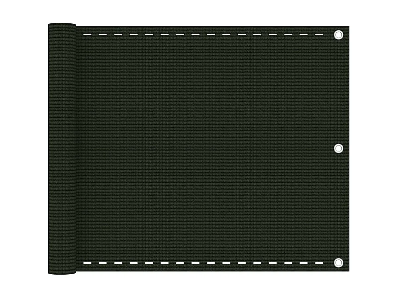 Brise vue - Écran de balcon Vert foncé 75x600 cm PEHD FR912674