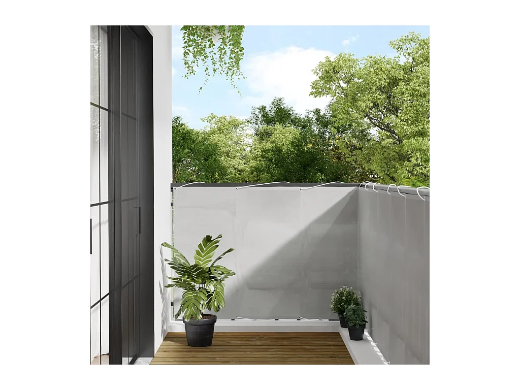 Brise vue - Écran de balcon gris clair 120x300 cm 100% polyester oxford FR251950