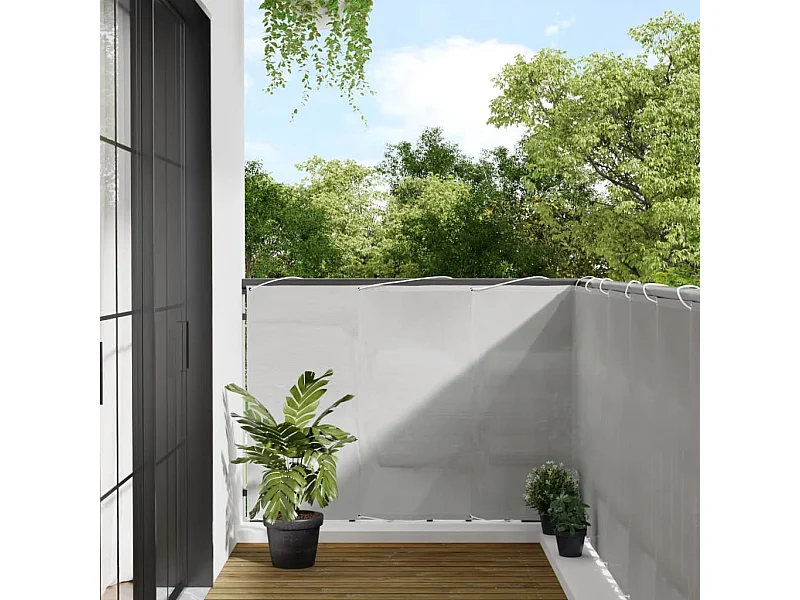 Brise vue - Écran de balcon gris clair 120x300 cm 100% polyester oxford FR251950