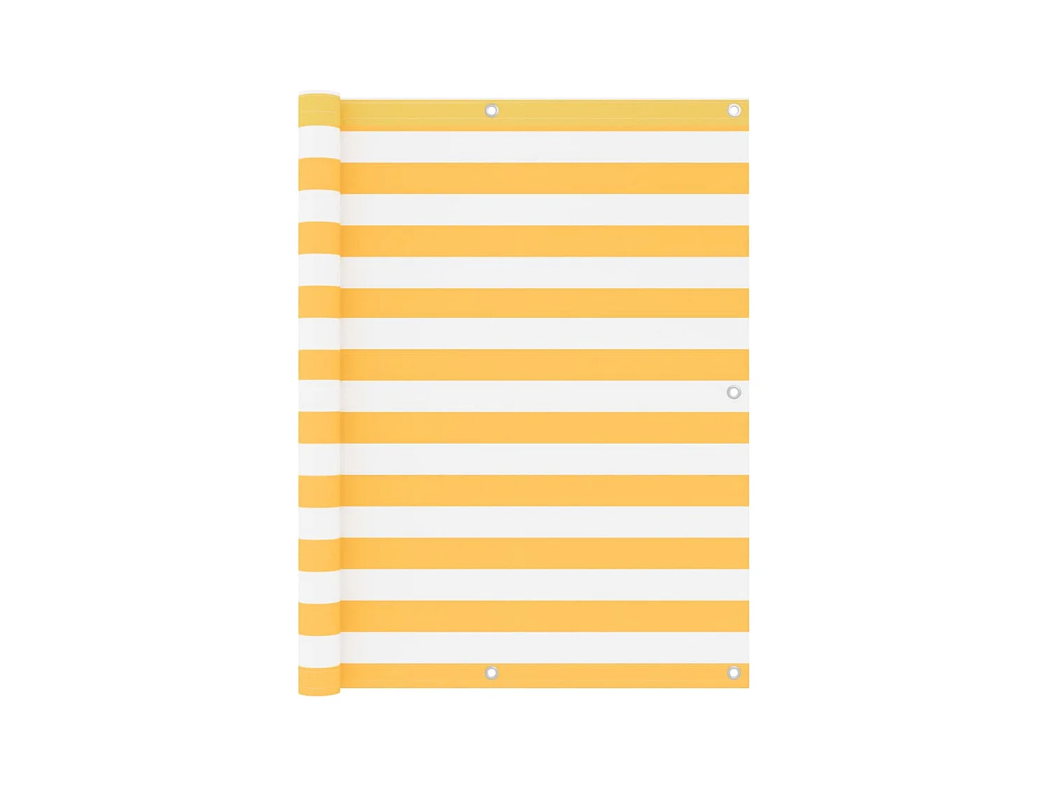 Brise vue - Écran de balcon Blanc et jaune 120x400 cm Tissu Oxford FR265909