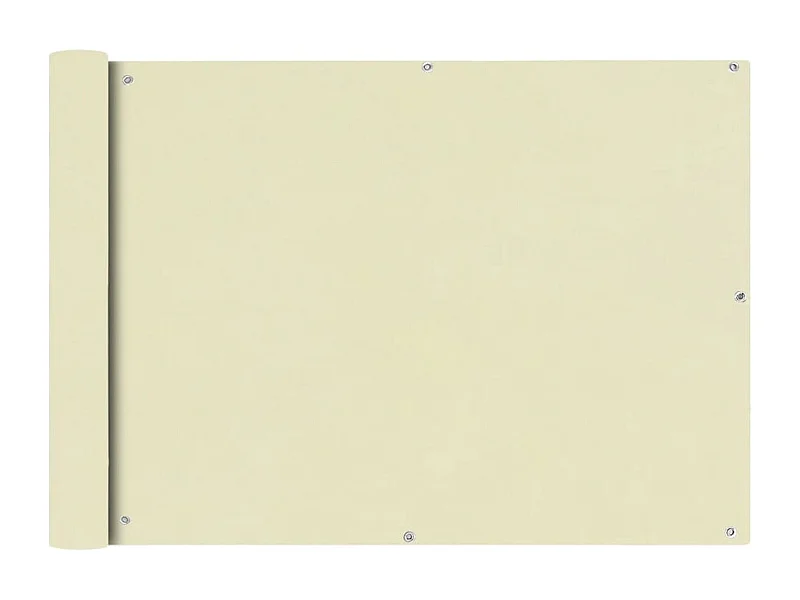 Brise vue - Écran de balcon en tissu Oxford 75x400 cm Crème FR365337