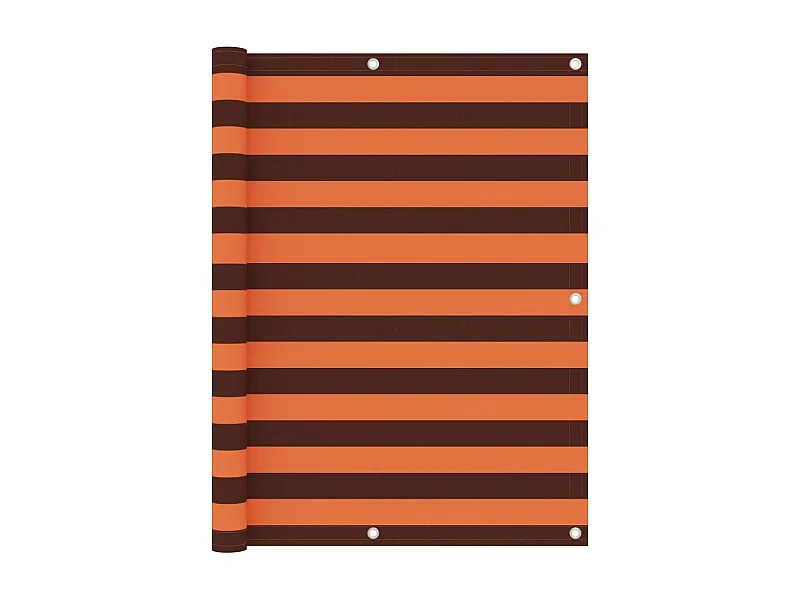 Brise vue - Écran de balcon Orange et marron 120x500 cm Tissu Oxford FR795229