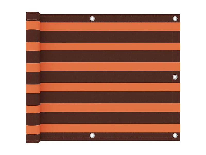 Brise vue - Écran de balcon Orange et marron 75x500 cm Tissu Oxford FR494526
