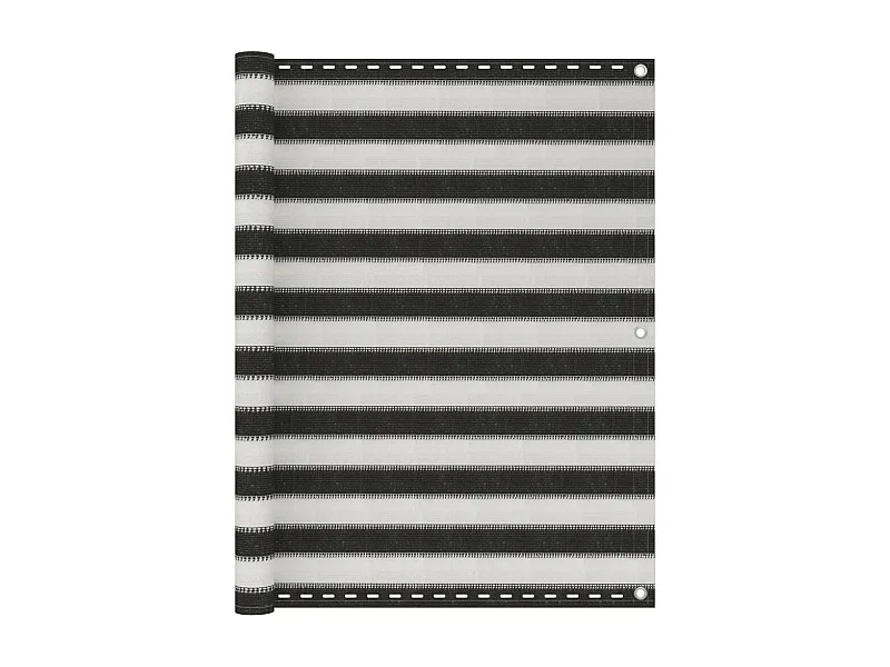 Brise vue - Écran de balcon PEHD 120x600 cm Anthracite et blanc FR588252