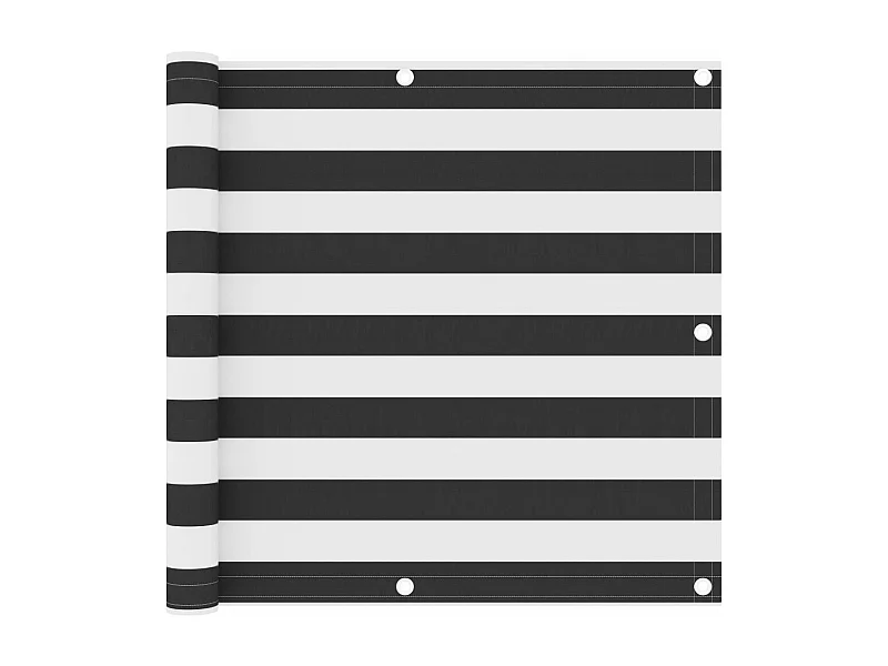 Brise vue - Écran de balcon Anthracite et blanc 90x500 cm Tissu Oxford FR103332