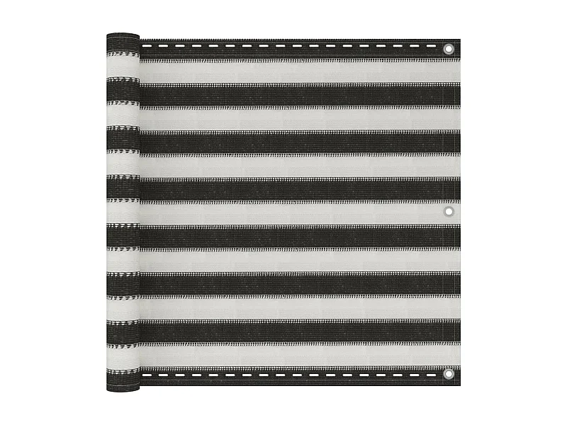 Toldo para balcón HDPE 90x500 cm gris antracita y blanco ES621594