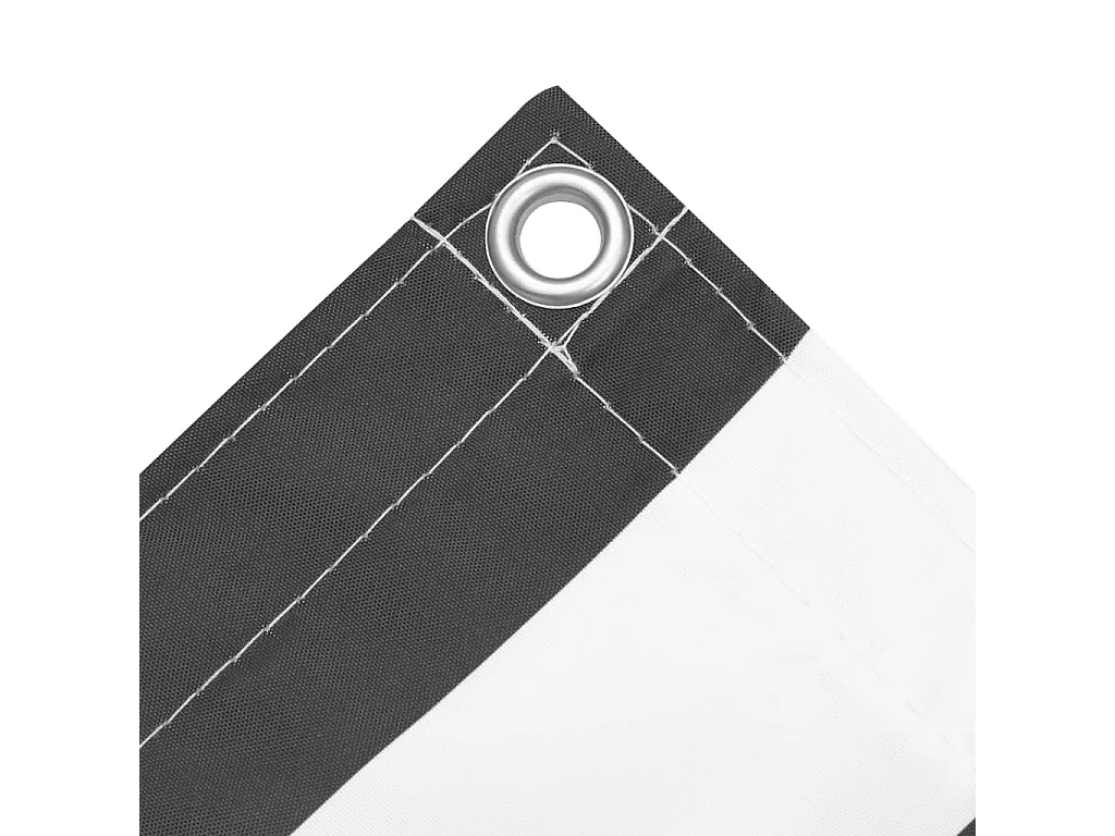 Brise vue - Écran de balcon Anthracite et blanc 120x500 cm Tissu Oxford FR773941