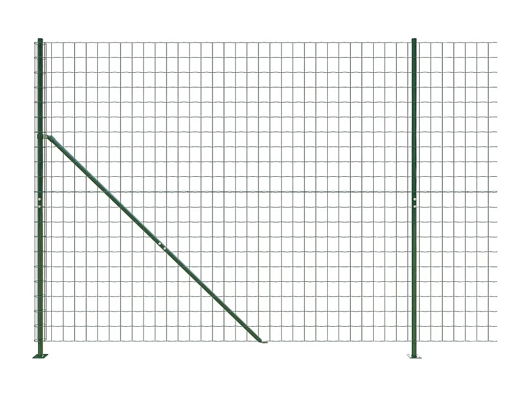 Cerca de alambre con brida verde 1,6x10 m ES985587