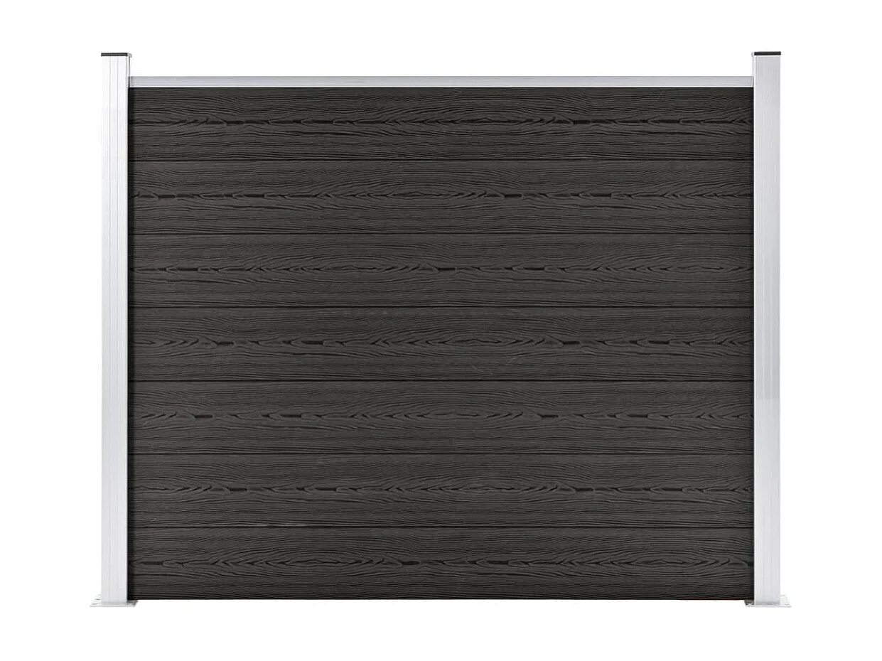 Painel de cerca 180x146 cm WPC cinzento PT952196
